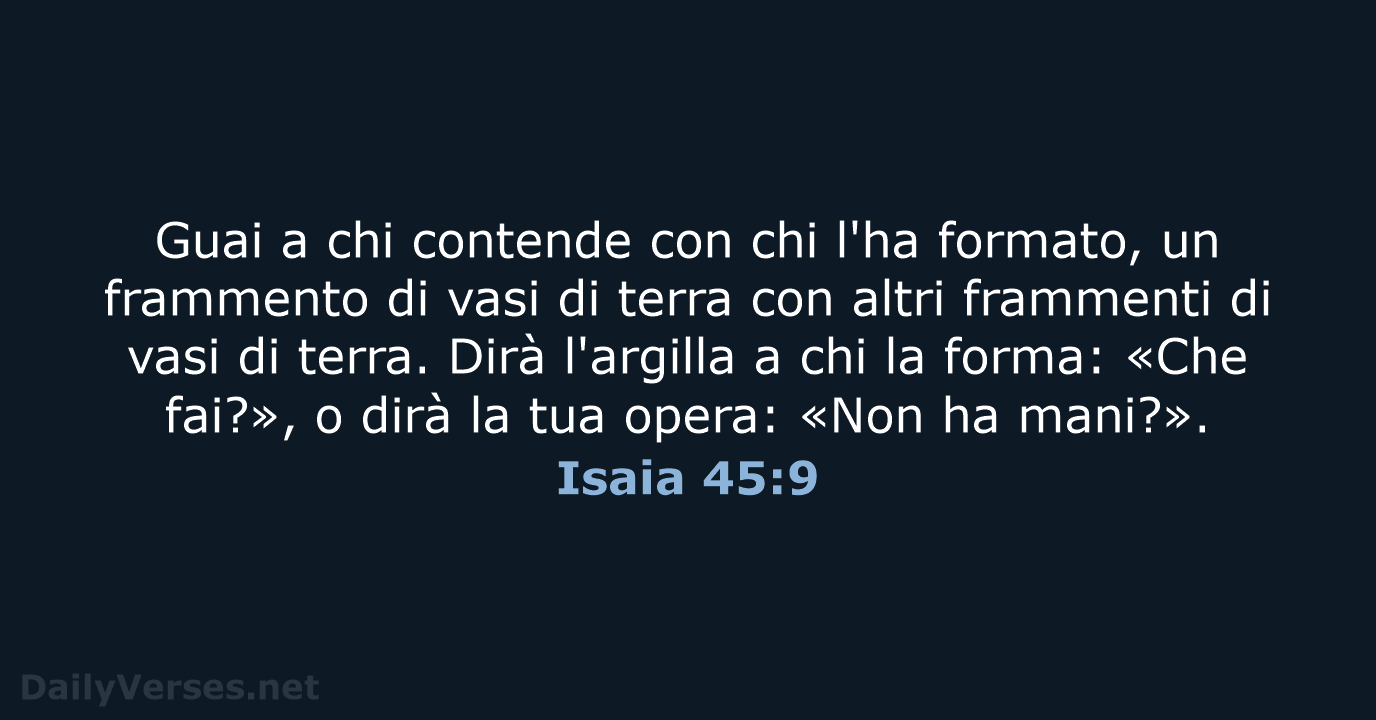Isaia 45:9 - LND