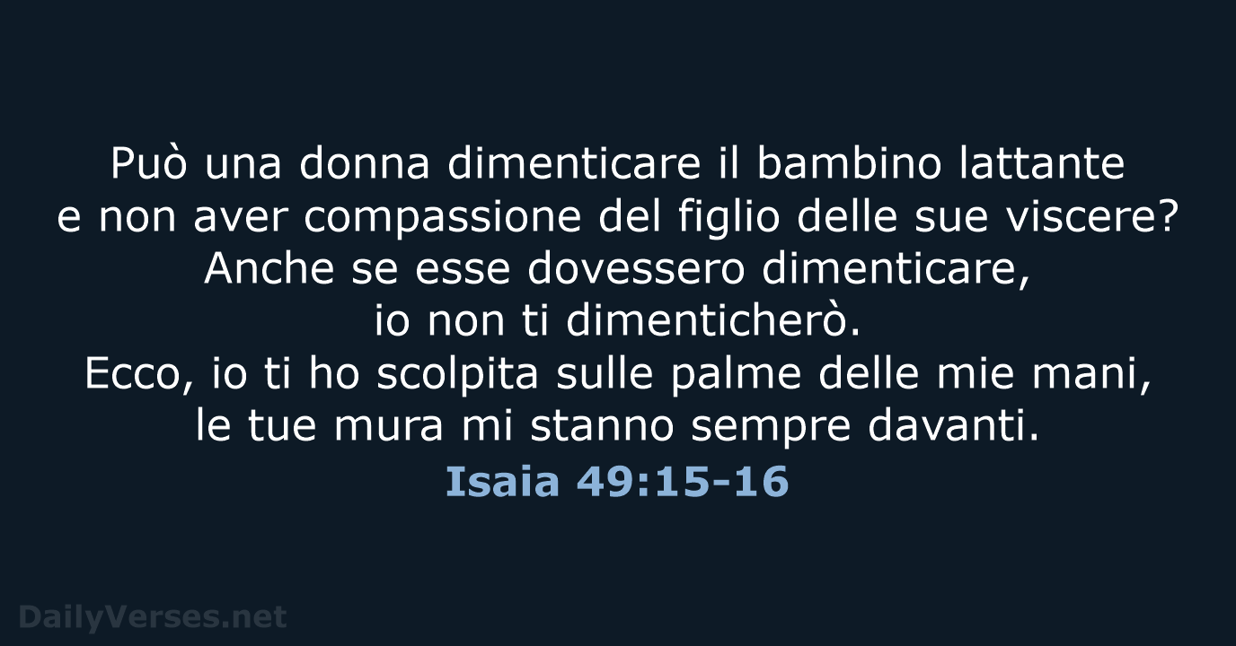 Isaia 49:15-16 - LND