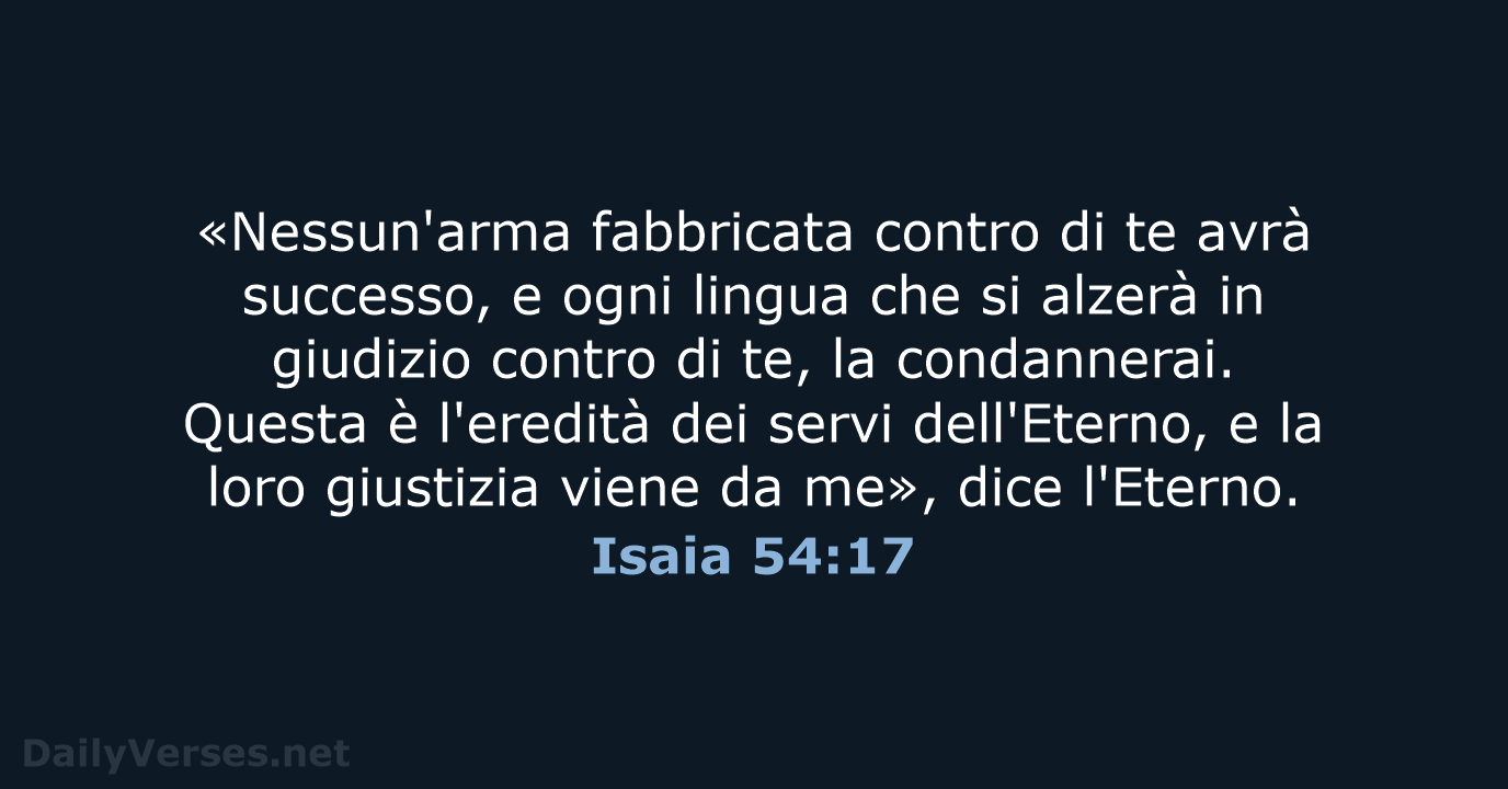 Isaia 54:17 - LND