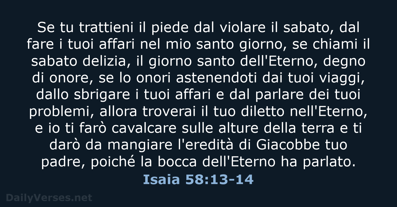 Isaia 58:13-14 - LND