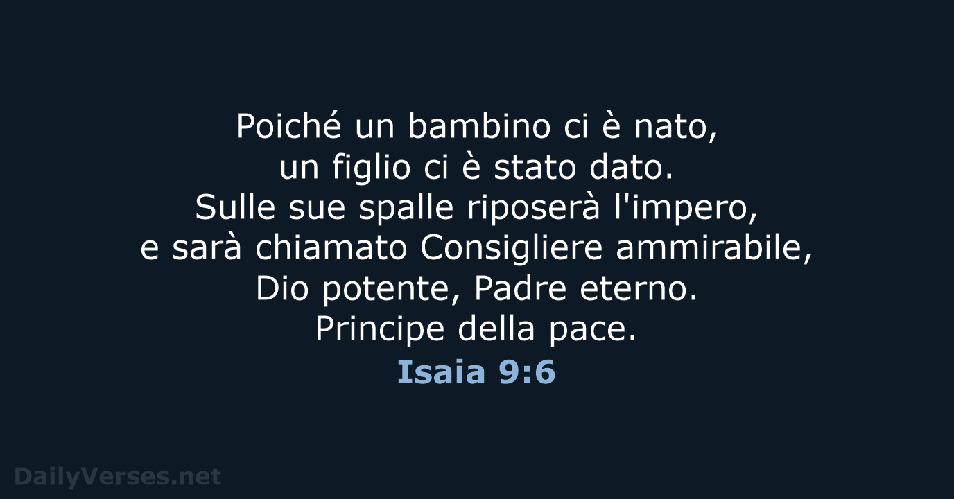 Isaia 9:6 - LND