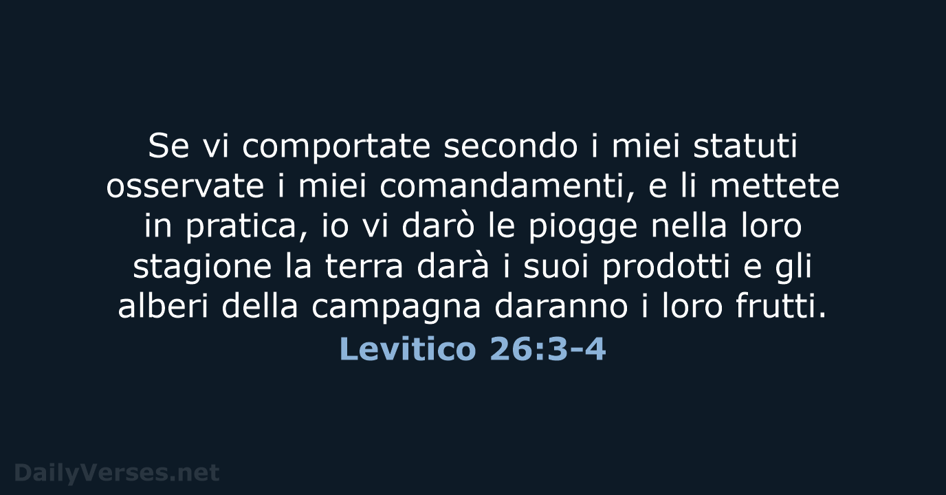 Levitico 26:3-4 - LND