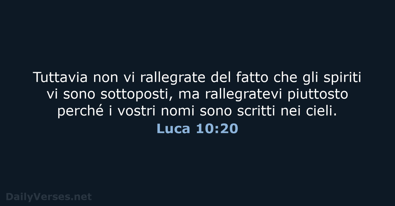 Luca 10:20 - LND