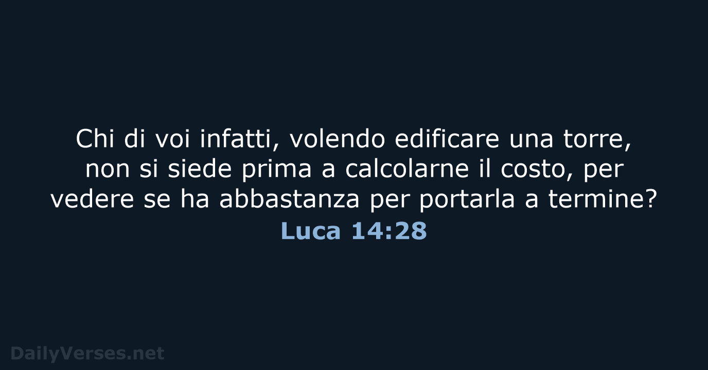 Luca 14:28 - LND