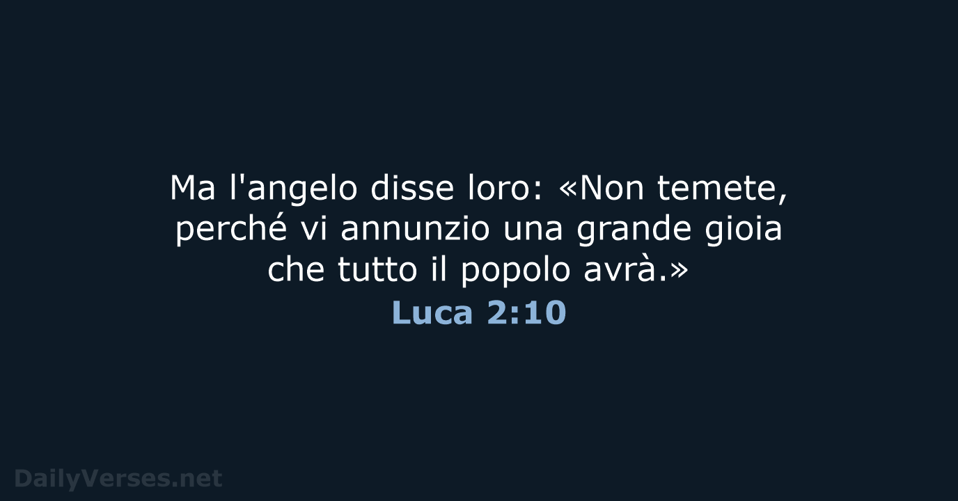 Luca 2:10 - LND