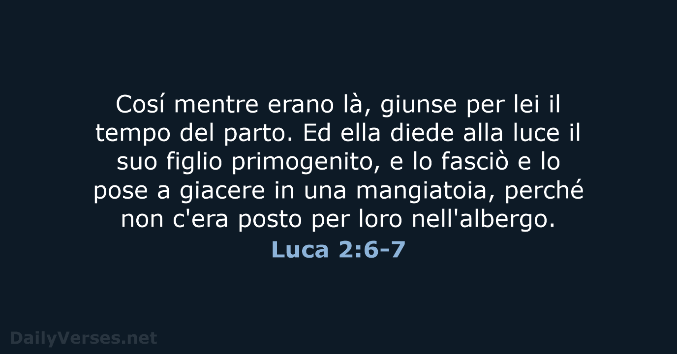 Luca 2:6-7 - LND