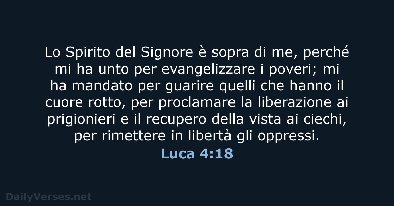 Luca 4:18 - LND