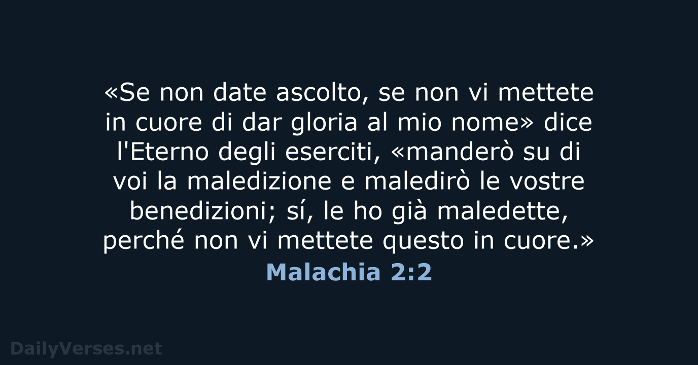 Malachia 2:2 - LND