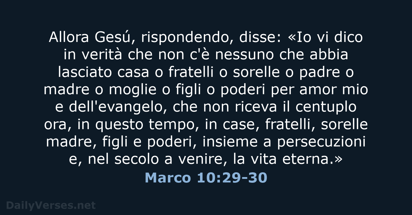 Marco 10:29-30 - LND