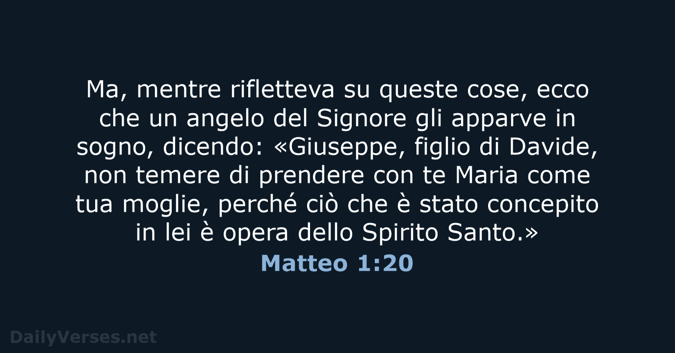 Matteo 1:20 - LND