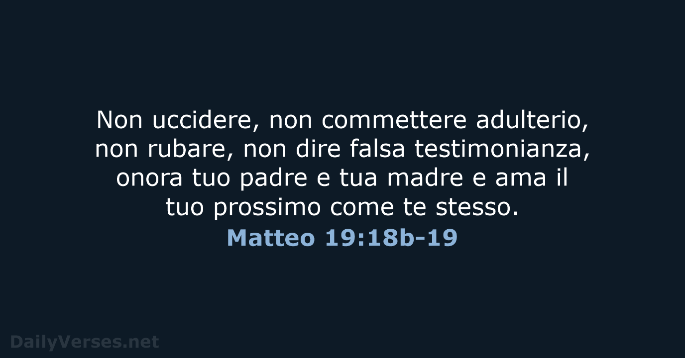 Matteo 19:18b-19 - LND
