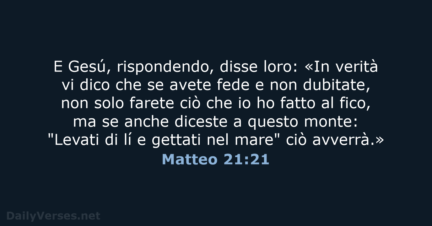 Matteo 21:21 - LND