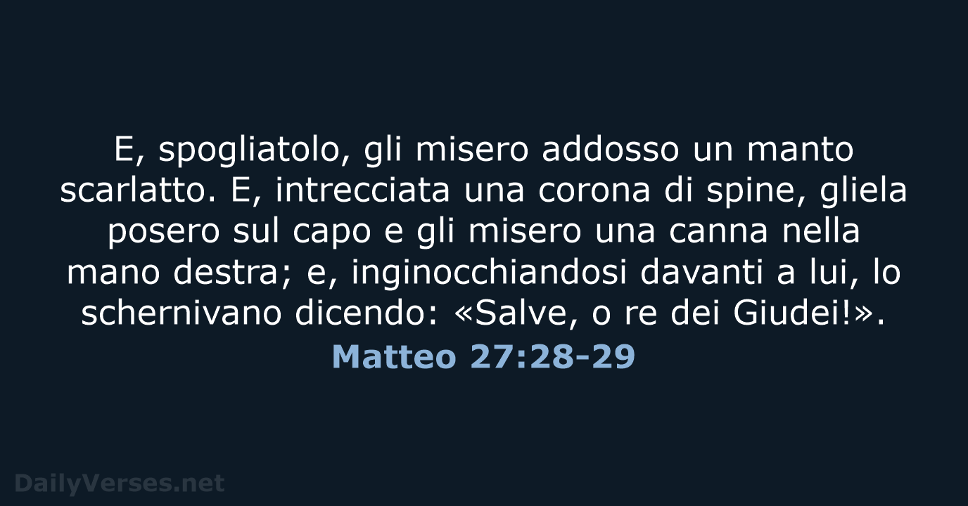 Matteo 27:28-29 - LND