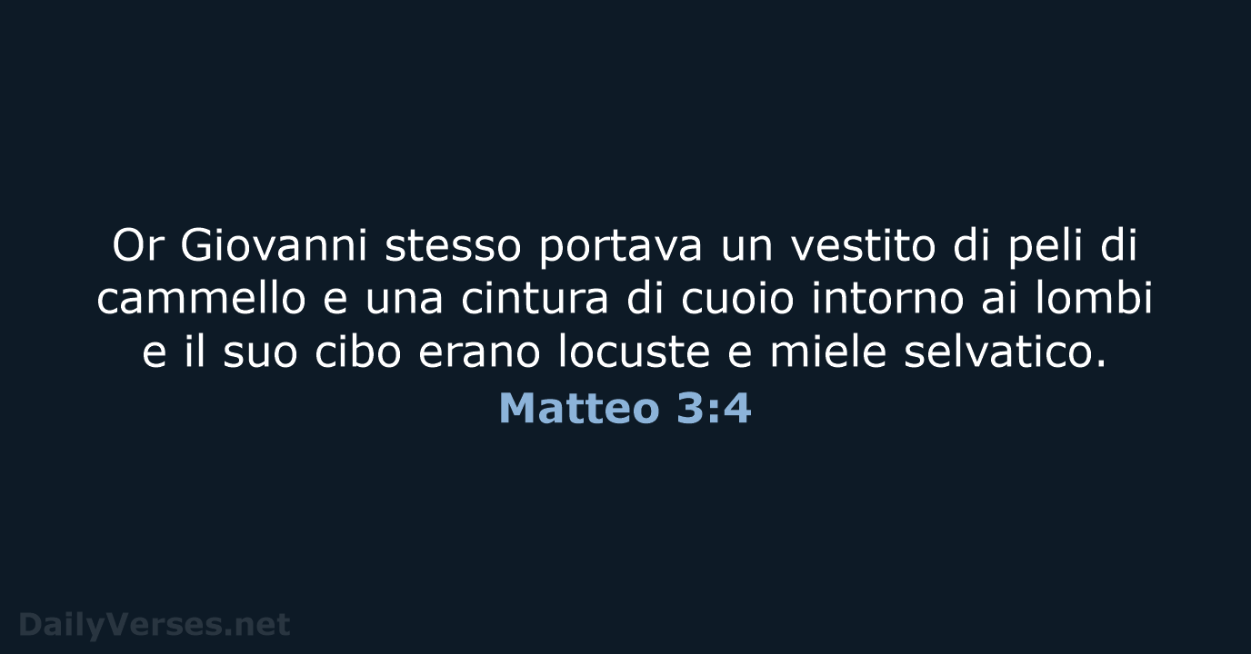 Matteo 3:4 - LND