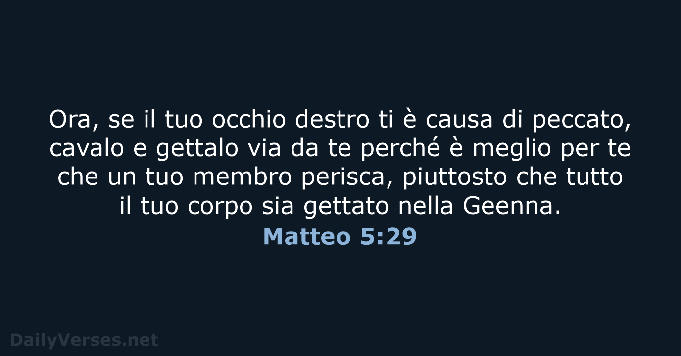 Matteo 5:29 - LND
