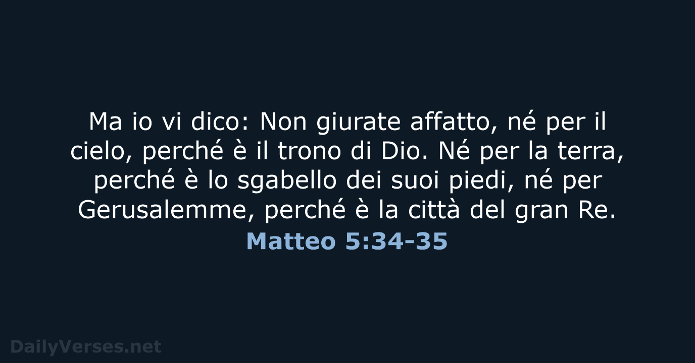 Matteo 5:34-35 - LND