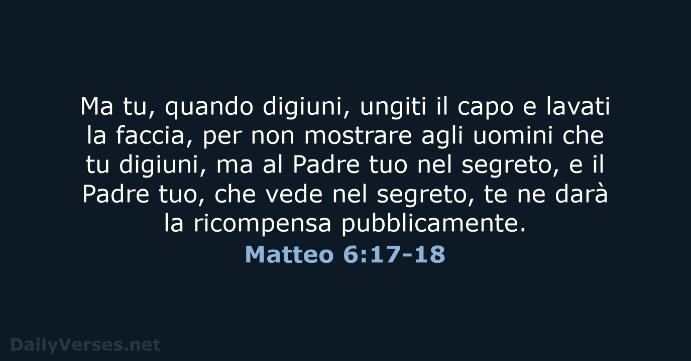 Matteo 6:17-18 - LND