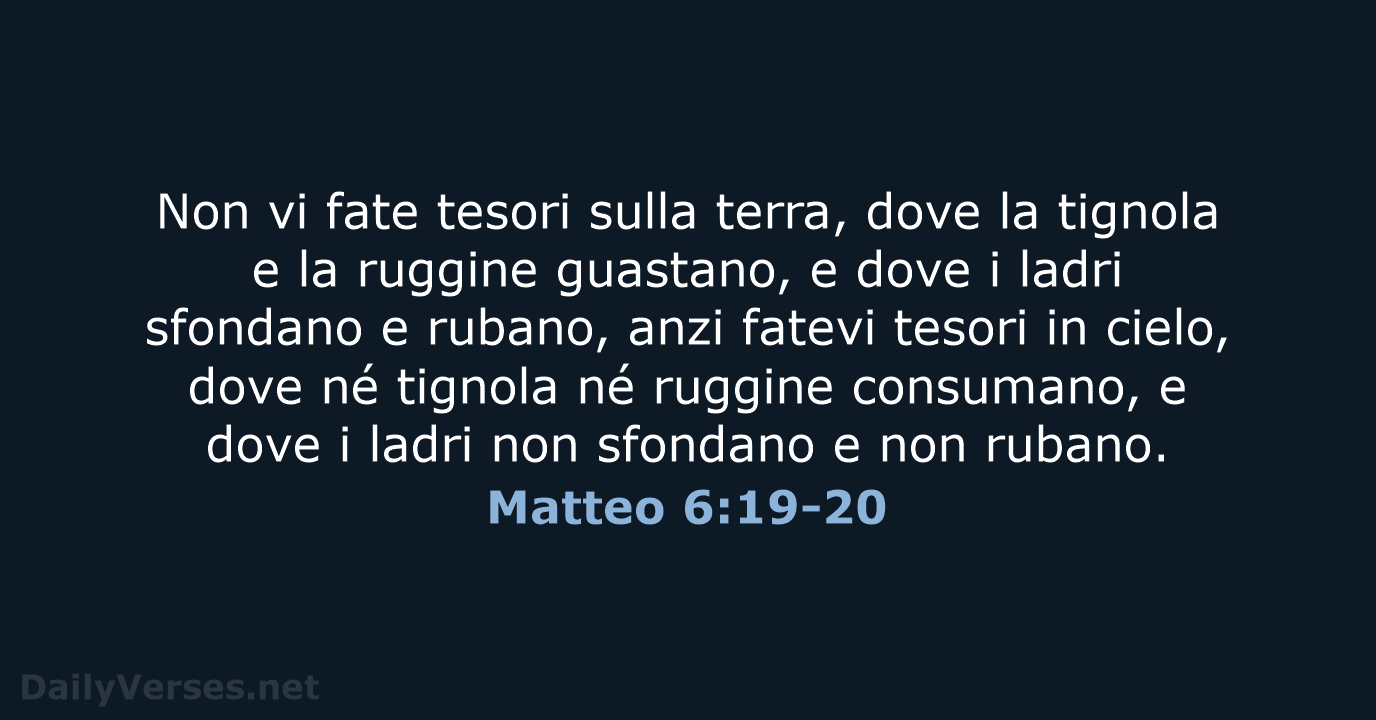 Matteo 6:19-20 - LND