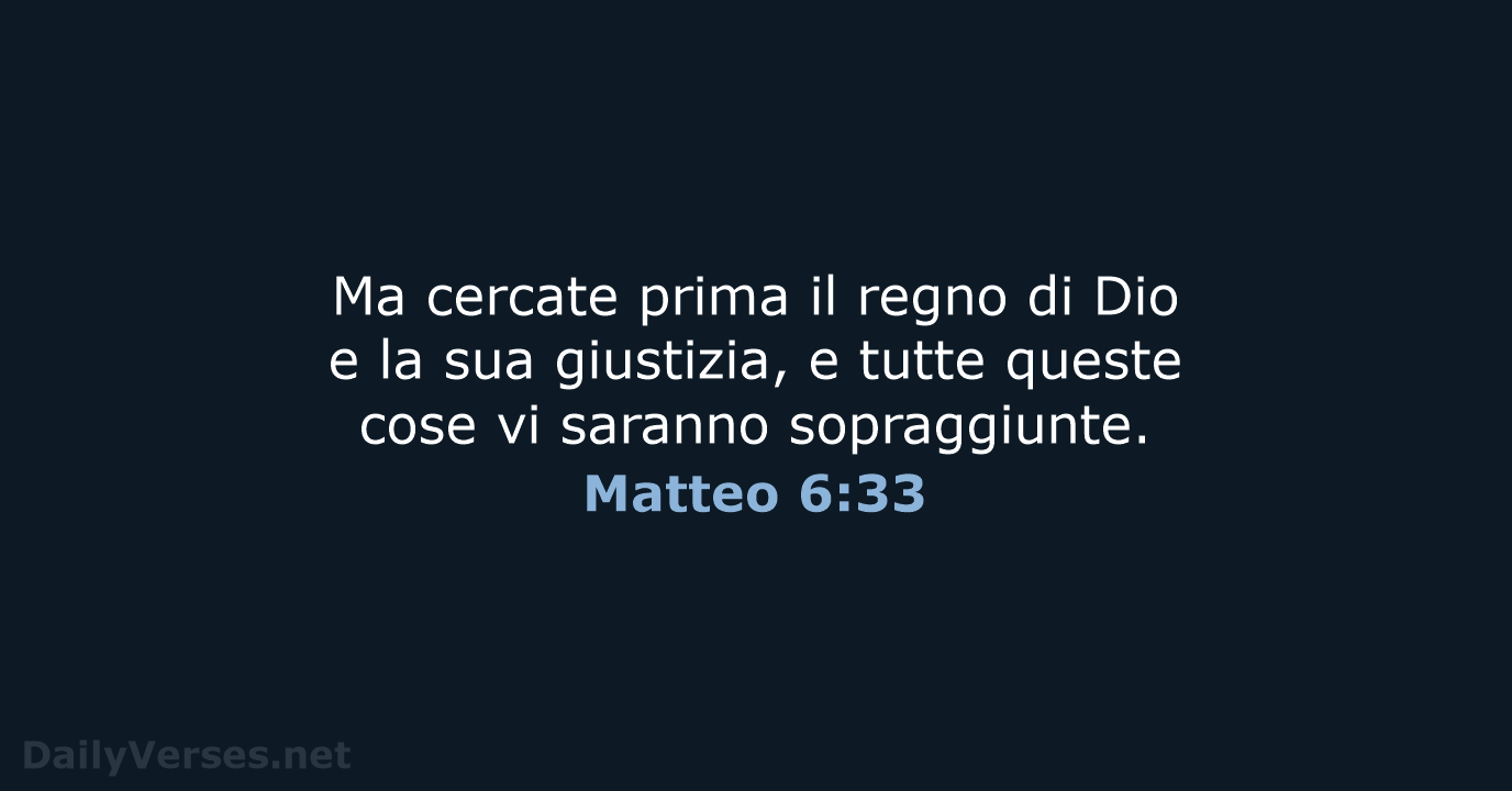 Matteo 6:33 - LND