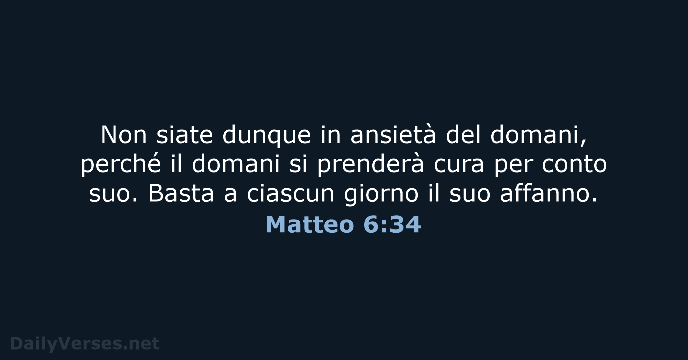 Matteo 6:34 - LND