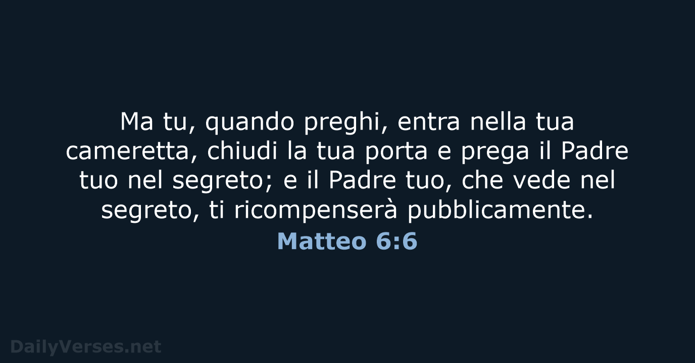Matteo 6:6 - LND