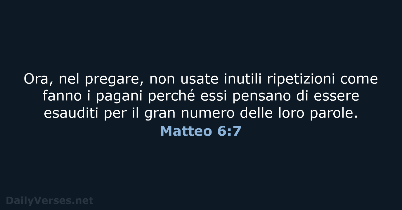 Matteo 6:7 - LND