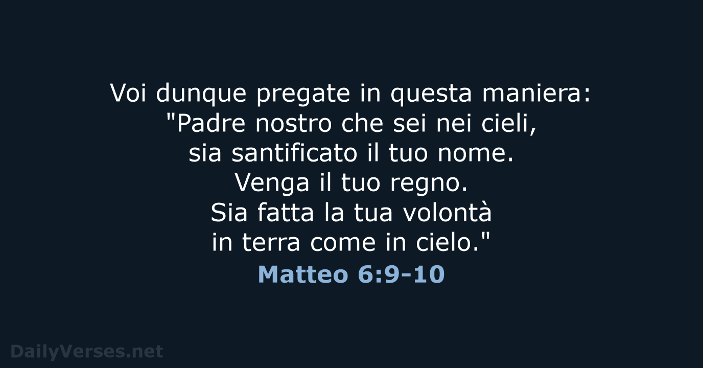 Matteo 6:9-10 - LND