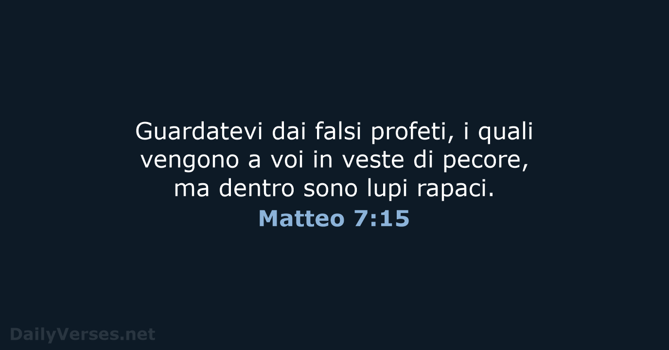 Matteo 7:15 - LND