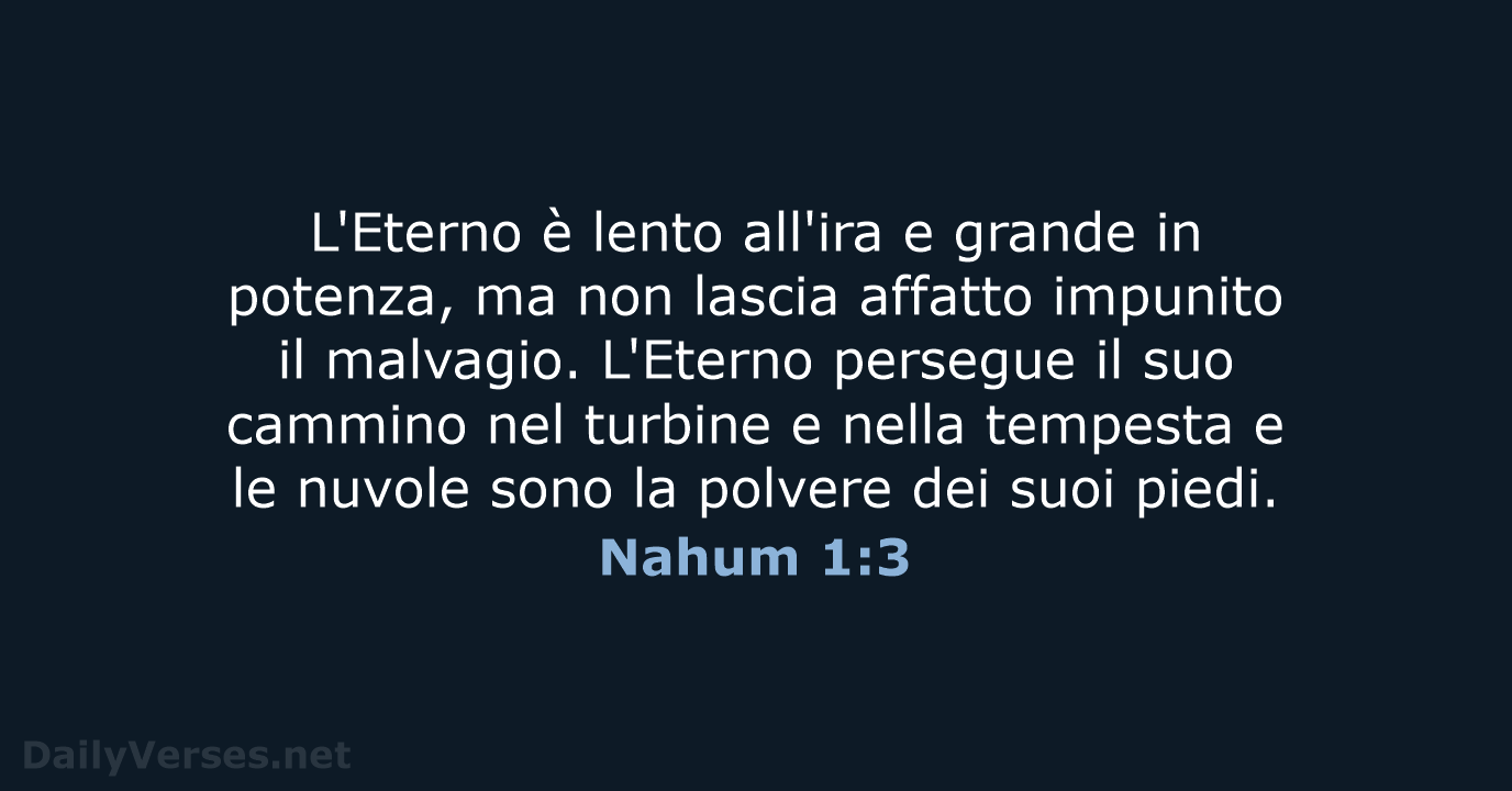 Nahum 1:3 - LND