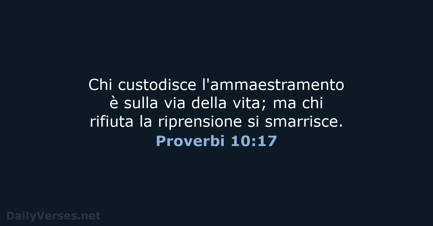 Proverbi 10:17 - LND
