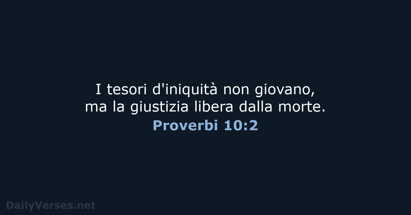 Proverbi 10:2 - LND
