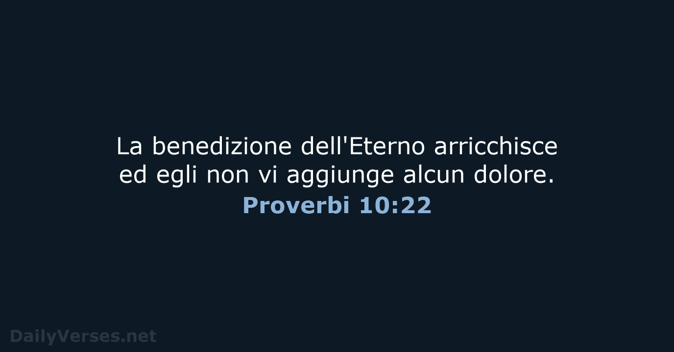 Proverbi 10:22 - LND