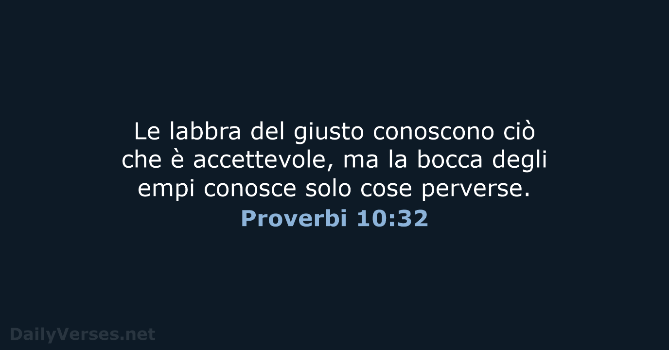 Proverbi 10:32 - LND