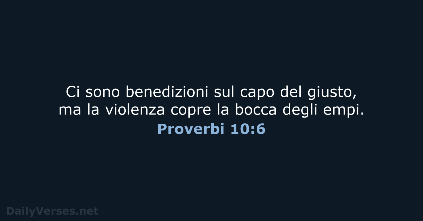 Proverbi 10:6 - LND