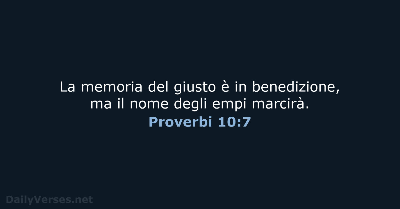 Proverbi 10:7 - LND