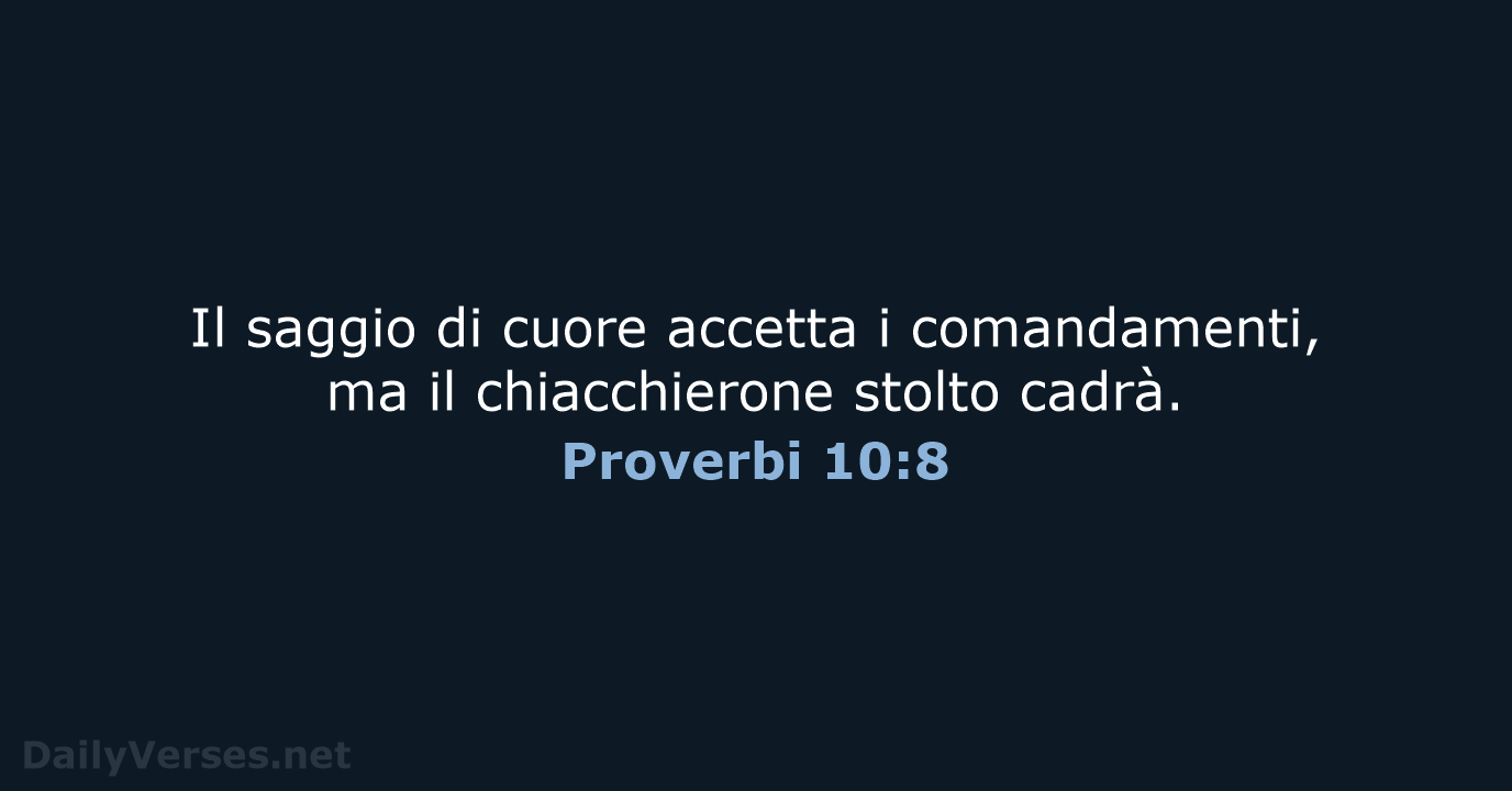 Proverbi 10:8 - LND