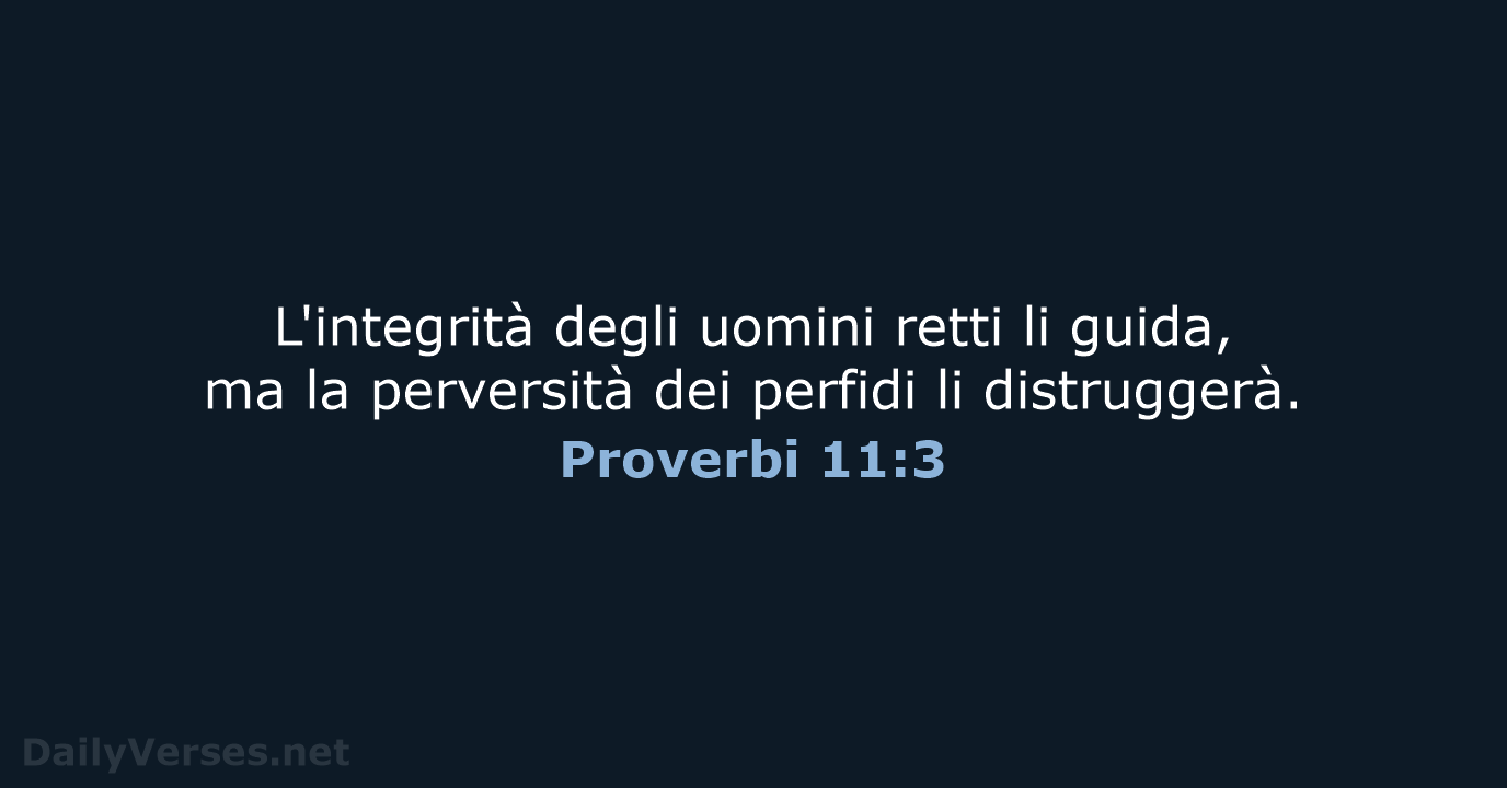 Proverbi 11:3 - LND