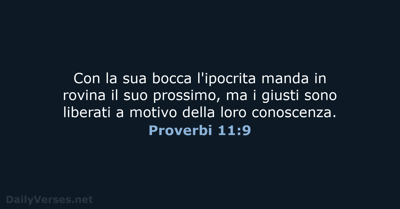 Proverbi 11:9 - LND