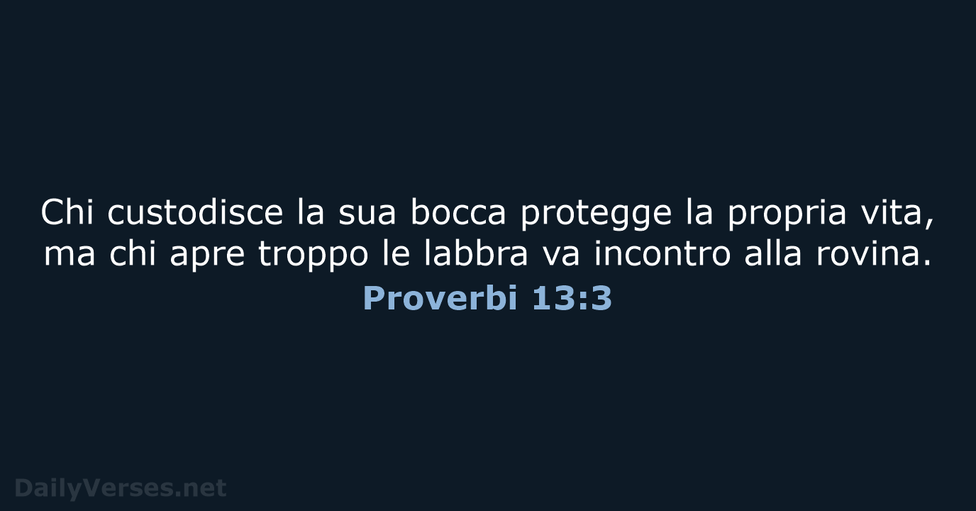 Proverbi 13:3 - LND