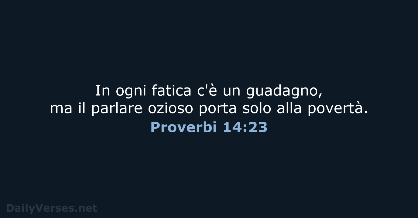 Proverbi 14:23 - LND