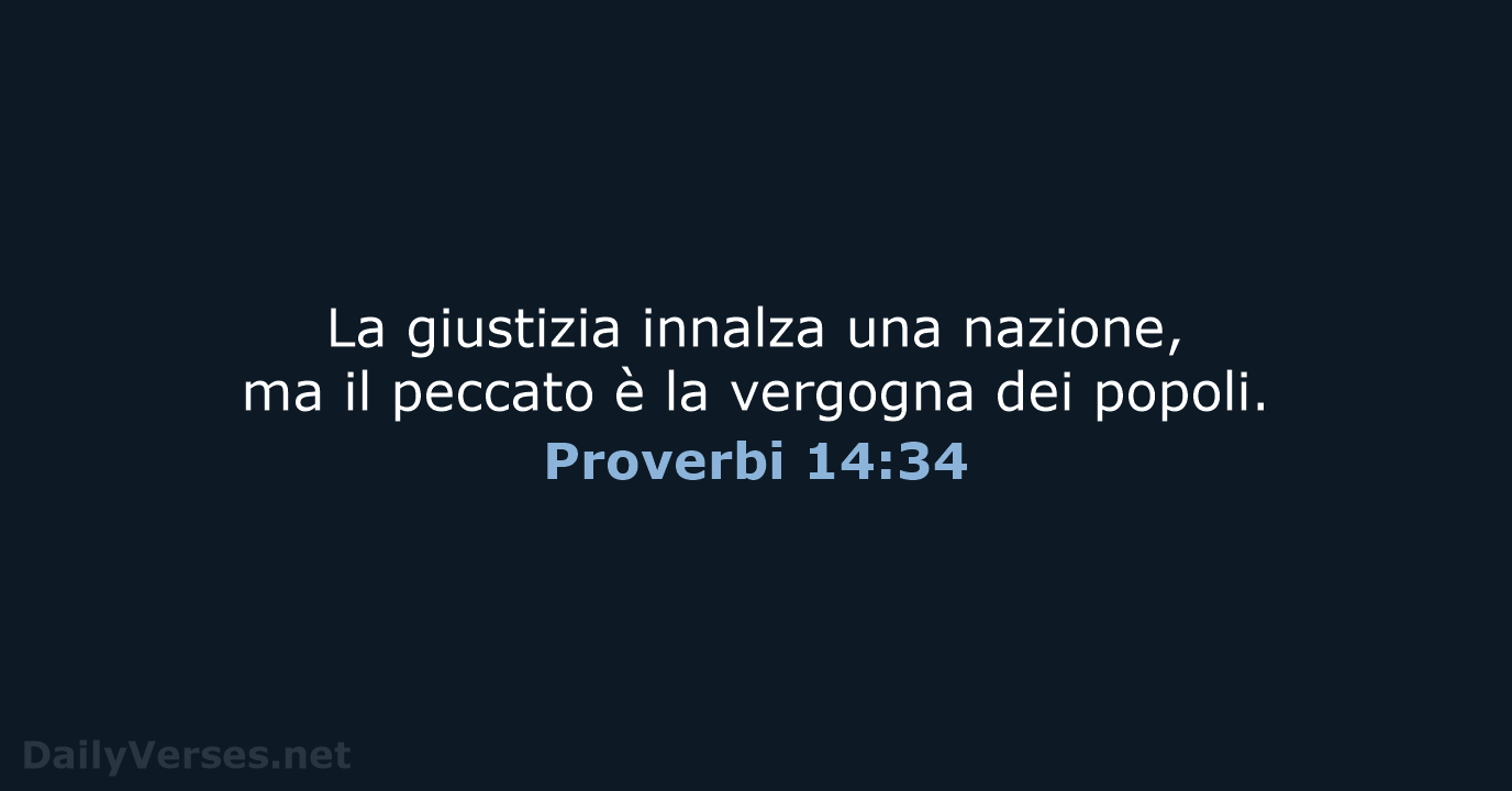 Proverbi 14:34 - LND