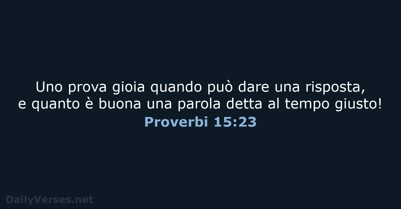 Proverbi 15:23 - LND