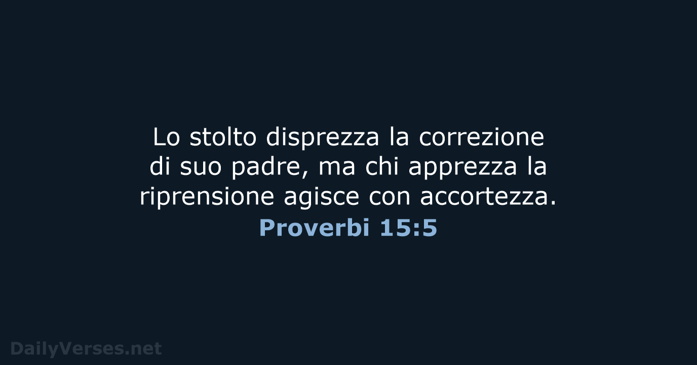 Proverbi 15:5 - LND