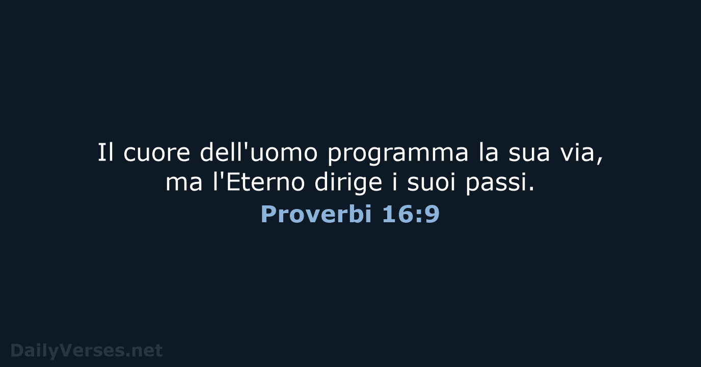 Proverbi 16:9 - LND