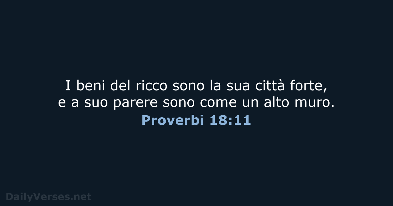 Proverbi 18:11 - LND