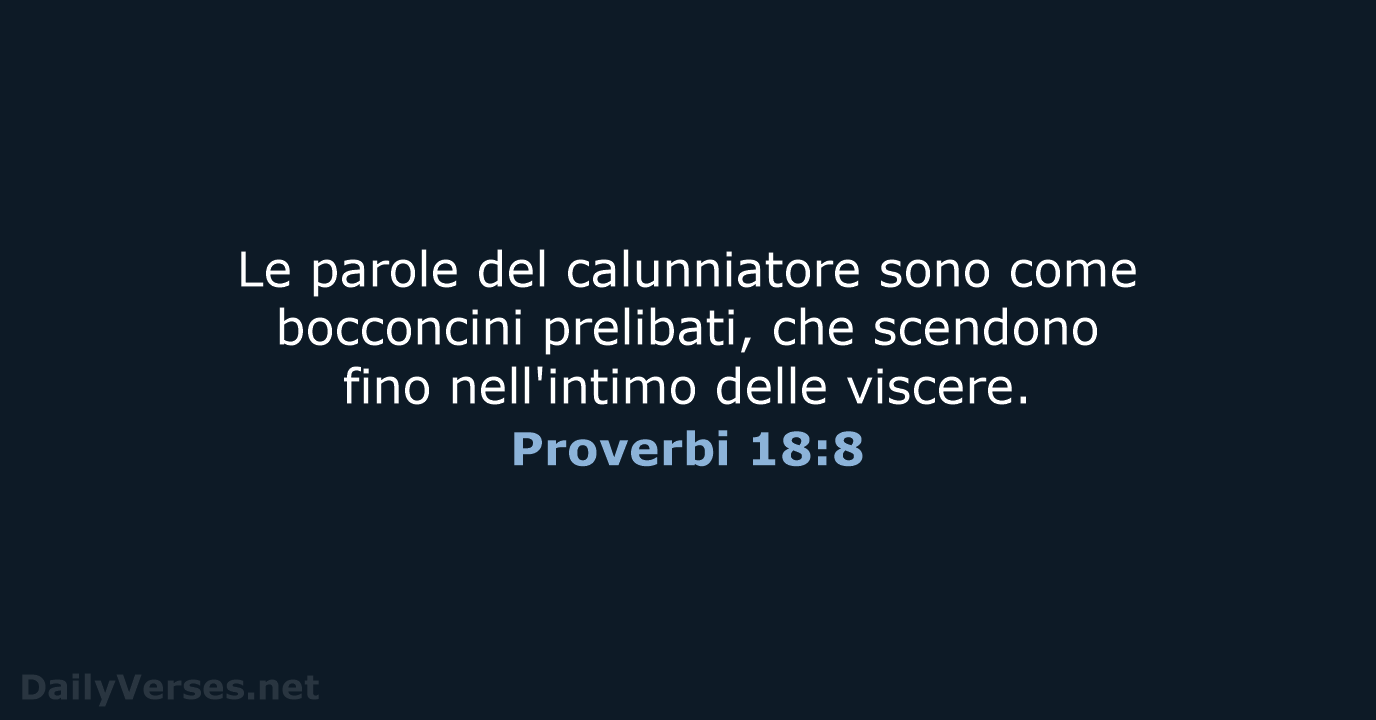 Proverbi 18:8 - LND