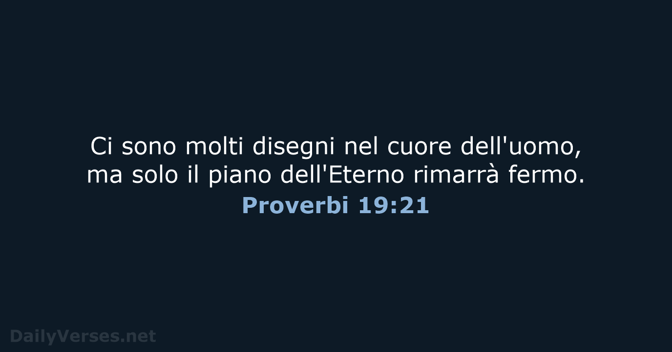 Proverbi 19:21 - LND
