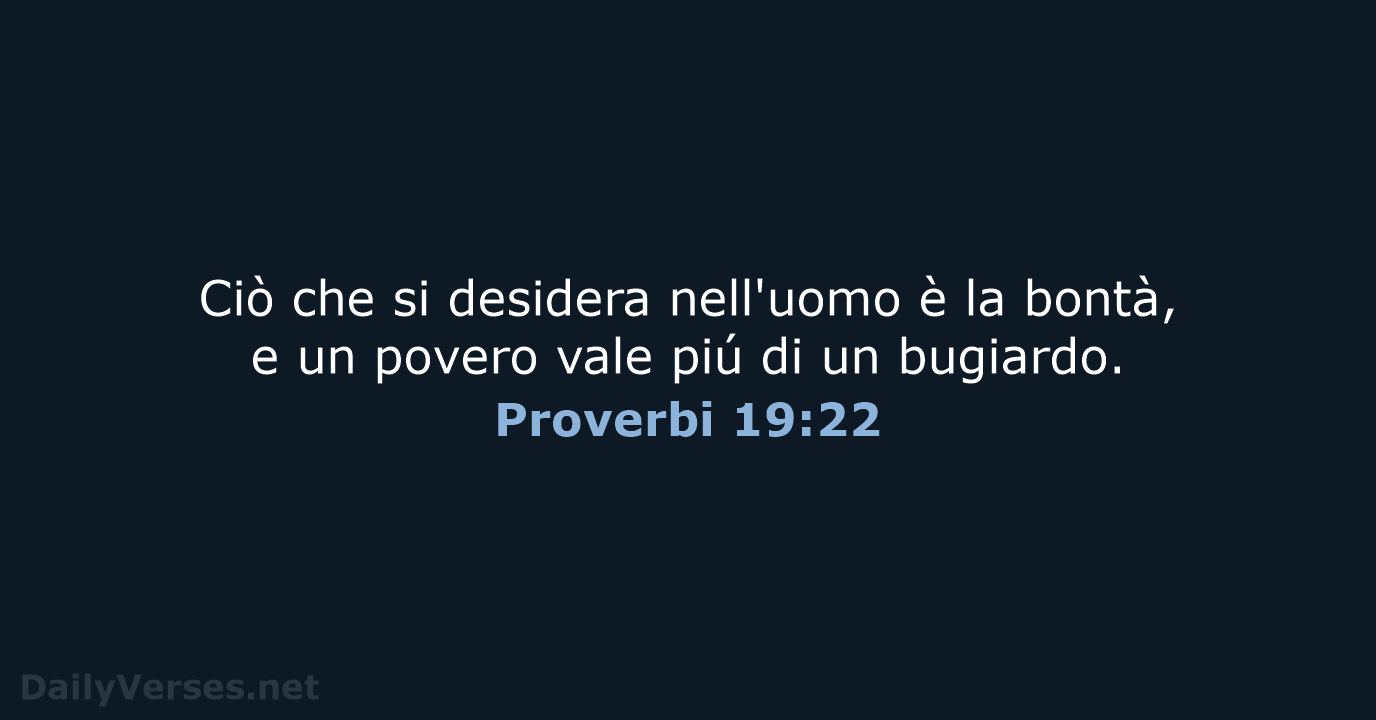 Proverbi 19:22 - LND