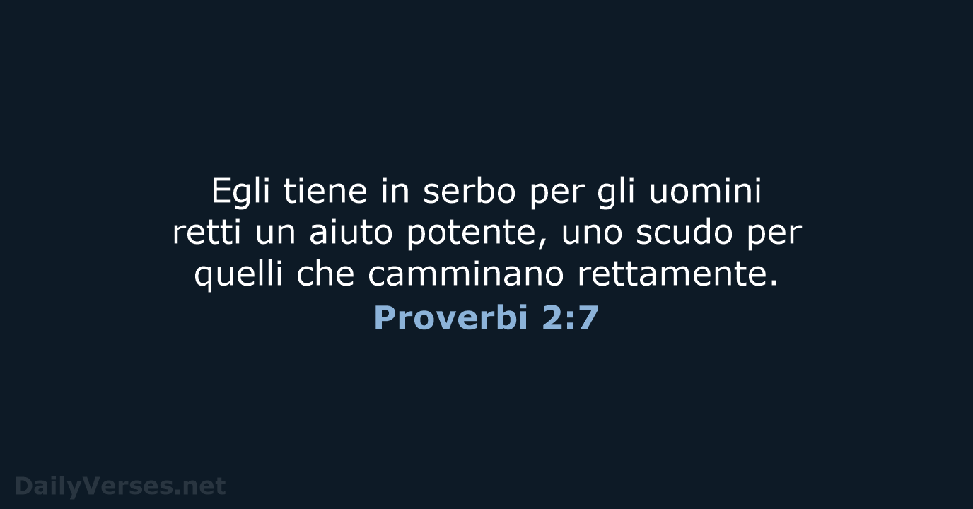 Proverbi 2:7 - LND