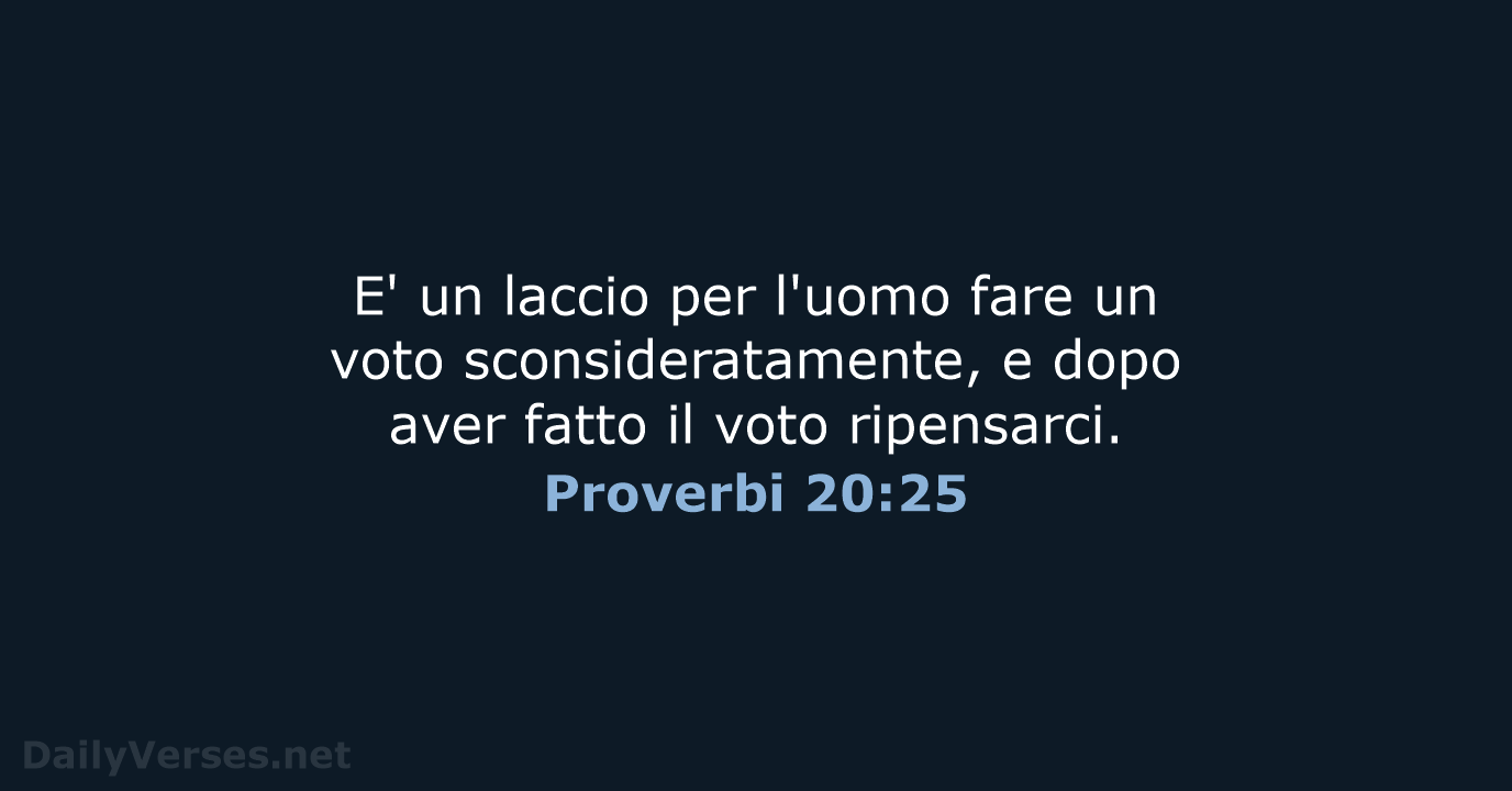 Proverbi 20:25 - LND
